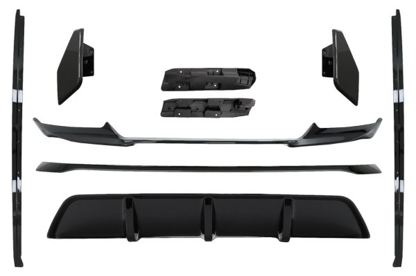 Aero Body Kit Lip Spoiler & Διαχύτης για BMW X6 F16 LCI (2015-2019) M Technik Sport Piano Black