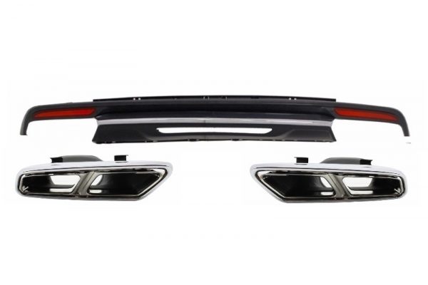 Air Diffuser Exhaust Muffler Tips για Mercedes S-Class W222 Sport Line Package (2013-06.2017) S65 Design