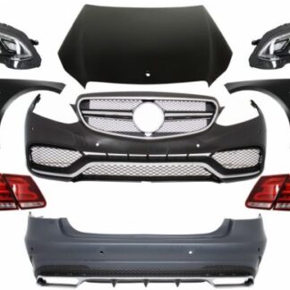 Body Kit με LED Μπροστινά Φανάρια και Light Bar Πίσω Φανάρια για MERCEDES E-Class W212 Facelift (2013-2016) E63 Design