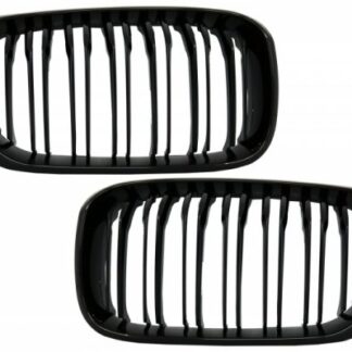Γρίλιες Μάσκα για BMW 1 Series F20 F21 LCI (2015-2018) Double Stripe M1 Design Piano Black