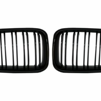 Γρίλιες Μάσκα για BMW 3 Series E46 Non Facelift (1998-09.2001) Double Stripe M Design Piano Black