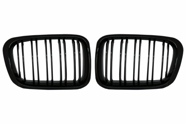 Γρίλιες Μάσκα για BMW 3 Series E46 Non Facelift (1998-09.2001) Double Stripe M Design Piano Black