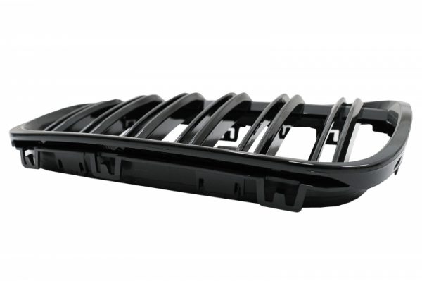 Γρίλιες Μάσκα για BMW X1 SUV F48 Pre-LCI (06.2015-2019) Double Stripe M Design Piano Black - Image 3