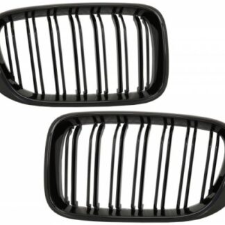 Γρίλιες Μάσκα για BMW X3 F25 LCI (2014-2017) X4 F26 Double Stripe M Design Piano Black