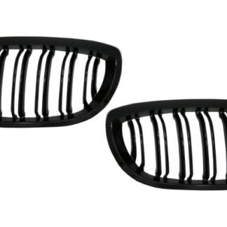 Καρδιές Μάσκα για BMW 3 Series E46 Coupe Cabrio 2 Doors Facelift (2003-2005) Double Stripe M Design Piano Black