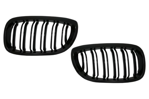 Καρδιές Μάσκα για BMW 3 Series E46 Coupe Cabrio 2 Doors Facelift (2003-2005) Double Stripe M Design Piano Black