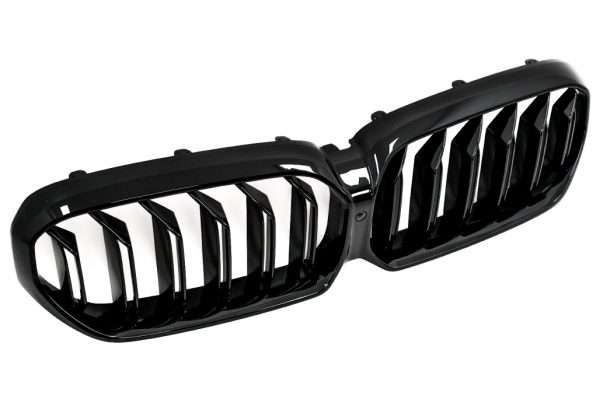 Καρδιές Μάσκα για BMW 5 Series G30 G31 LCI (07.2020-up) Double Stripe Design Piano Black - Image 3