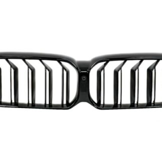 Καρδιές Μάσκα για BMW 5 Series G30 G31 LCI (07.2020-up) Double Stripe Design Piano Black