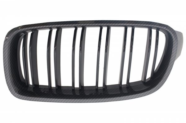Κεντρικά Grilles Kidney Carbon για BMW F30 F31 Double Piano Black Stripe M Design - Image 2