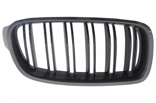 Κεντρικά Grilles Kidney Carbon για BMW F30 F31 Double Piano Black Stripe M Design - Image 3