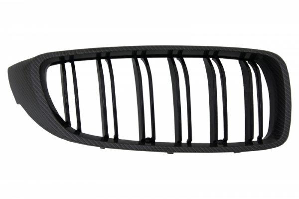 Κεντρικά Grilles Kidney για BMW 4 Series F32 F33 F36 (2013-03.2019) Double Stripe M Design Carbon Film Coated - Image 2