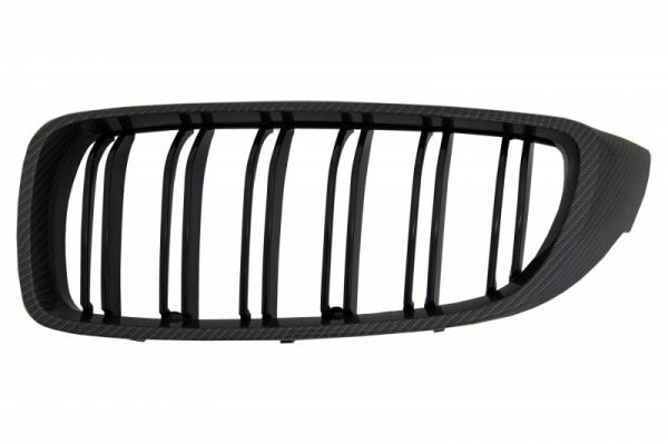 Κεντρικά Grilles Kidney για BMW 4 Series F32 F33 F36 (2013-03.2019) Double Stripe M Design Carbon Film Coated - Image 3