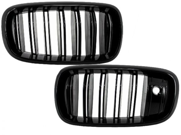 Κεντρικά Grilles Kidney για BMW X5 X6 F15 F16 (2014-up) X5M X6M Double Stripe Design M-Package Sport με Camera
