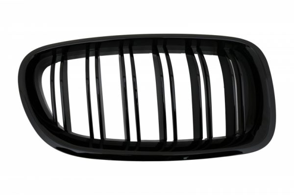 Μάσκες Καρδιές Kidney Grilles για BMW F10 5 Series (2010-up) Double Stripe M Design Piano Black - Image 2