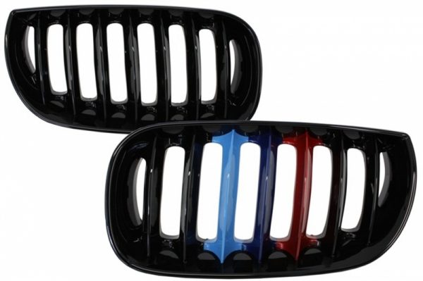 Κεντρικά Grilles Kidney Grilles για BMW X3 E83 (2004-2007) M-Power Design Piano Black