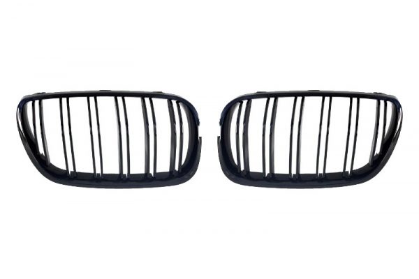 Κεντρικά Grilles Kidney Grilles για BMW X3 E83 LCI (2007-2010) Double Stripe M Design Piano Black - Image 2