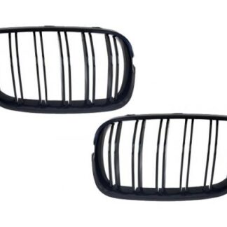 Κεντρικά Grilles Kidney Grilles για BMW X3 E83 LCI (2007-2010) Double Stripe M Design Piano Black