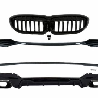 Κομπλε Body Kit Extensions για BMW 3 Series G20 Sedan G21 Touring (2018-2019) M340i Competition Design Black Tips
