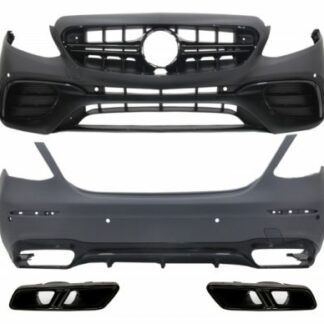 Κομπλε Body Kit για Mercedes E-Class W213 (2016-2019) E63 Design με Exhaust Muffler Tips Black