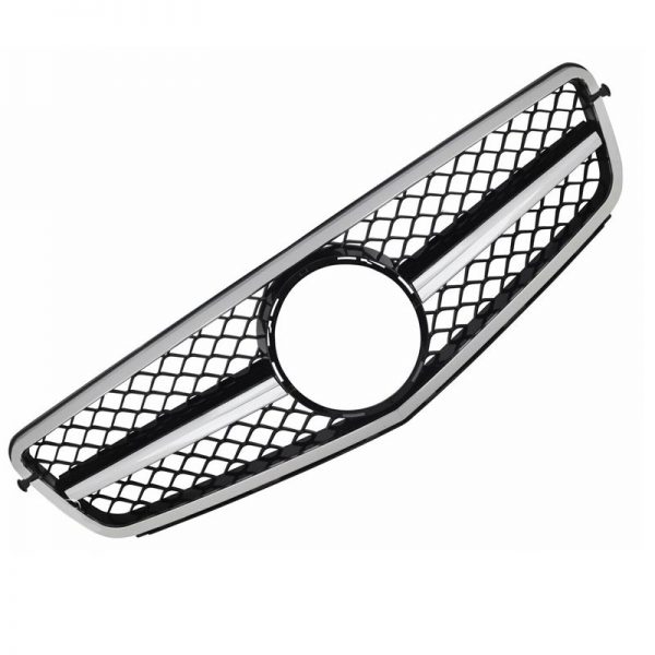 Μάσκα C63 AMG Look Black Chrome για Mercedes C-Class W204 2008-2014 - Image 2