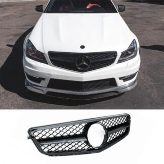 Μάσκα C63 AMG Look Black για Mercedes C-Class W204 2008-2014