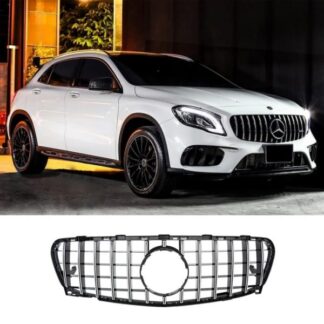 Μάσκα Panamericana AMG Look Black Chrome για Mercedes GLA X156 2017-2019