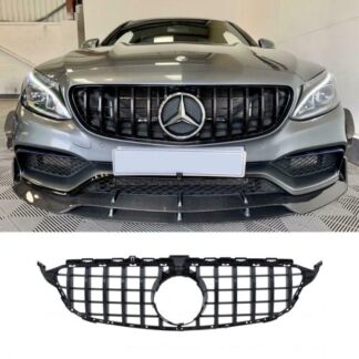 Μάσκα Panamericana AMG Look για Mercedes C-Class W205 2014-2018 Μαύρη