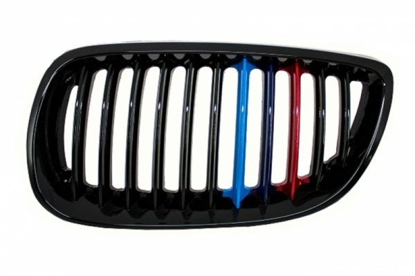 Μπροστινά Grilles Kidney Grilles για BMW 3 Series E92/E93 coupe convertible Pre LCI (2007-2010) Piano Black M-Power 3 Color Design - Image 2