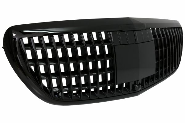 Μπροστινή Μάσκα για Mercedes E-Class W213 S213 C238 (2016-2019) Vertical Design Piano Black - Image 2