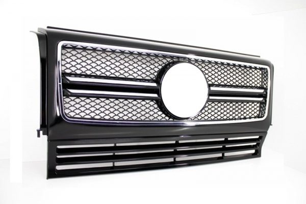 Μπροστινή Μάσκα για MERCEDES W463 G-Class (90-12) G65 Design Piano Black Chrome Frame - Image 2