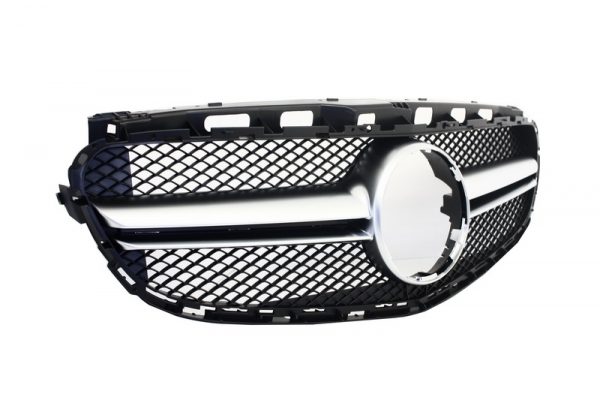 Μπροστινή Μάσκα Κεντρική Μάσκα για MERCEDES Benz E Class W212 (2013-2016) Facelift Look Silver - Image 2