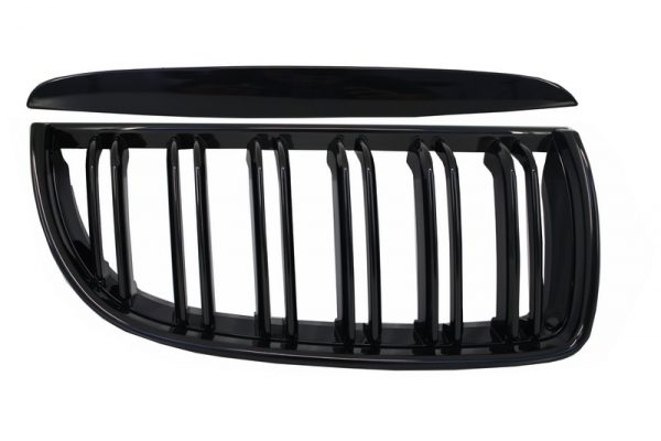 Μπροστινός Kidney Grilles για BMW 3 Series E90 E91 Pre-LCI (2005-2008) Double Stripe M Design Piano Black - Image 2