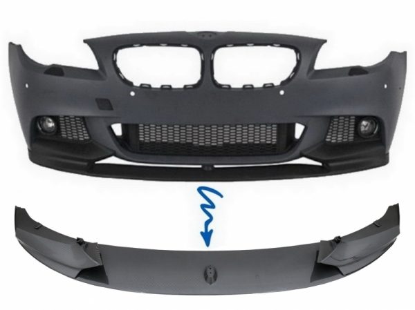 Μπροστινός Προφυλακτήρας Spoiler Lip Carbon Coating για BMW 5 Series F10 F11 (2011-2017) Sedan Touring M-Performance Design