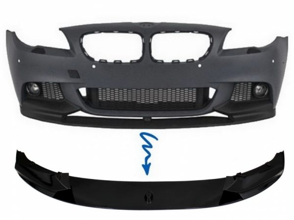 Μπροστινός Προφυλακτήρας Spoiler Lip για BMW 5 Series F10 F11 Sedan Touring (2011-2017) M-Performance Piano Black
