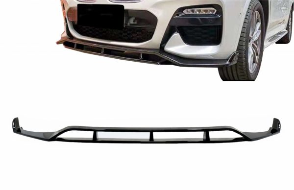 Μπροστινός Προφυλακτήρας Spoiler Lip για BMW X4 G02 X4M (2018-Up) Piano Black