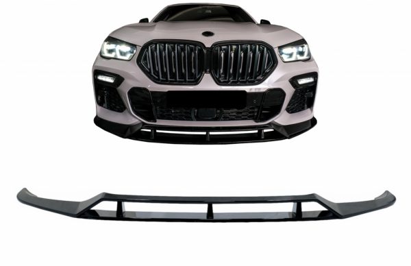 Μπροστινός Προφυλακτήρας Spoiler Lip για BMW X6 G06 X6M (2019-up) Piano Black