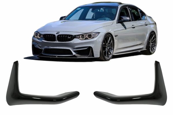 Μπροστινός Προφυλακτήρας Spoiler Splitters Flaps για BMW F80 M3 F82/F83 M4 (2014-2019) Piano Black