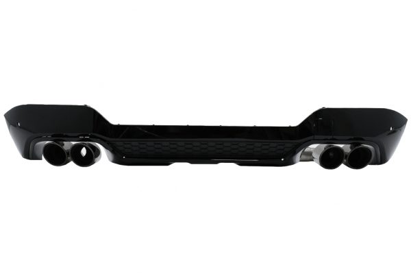 Πίσω Διαχύτης Diffuser Double Outlet με απολήξεις για BMW X3 G01 LCI M-Sport (2021-up) Piano Black
