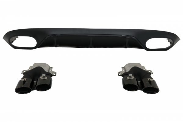 Πίσω Diffuser & Exhaust Tips για Mercedes E-Class C238 A238 AMG Sport Line Coupe Cabrio (2016+) E53 Night Package Design
