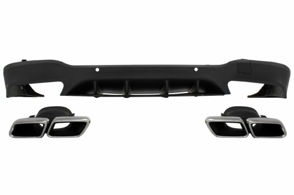 Πίσω Diffuser για Mercedes GLC X253 SUV (2015-07.2019) GLC63 Exhaust Muffler Tips Silver