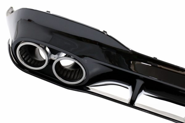 Πίσω Diffuser και Chrome Exhaust Tips για Mercedes CLA X118 Shooting Brake C118 Coupe Sport Line (2019-up) CLA45S Design Aerodynamic Package - Image 3