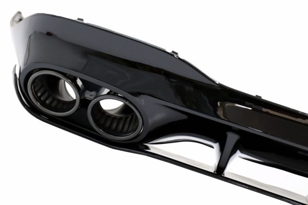 Πίσω Diffuser και Exhaust Tips για Mercedes CLA X118 Shooting Brake C118 Coupe Sport Line (2019-up) CLA45S Design Aerodynamic Night Package - Image 3