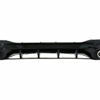 Πίσω Diffuser και Exhaust Tips Silver για Mercedes CLA X118 Shooting Brake C118 Coupe Sport Line (2019-up) CLA35 Design