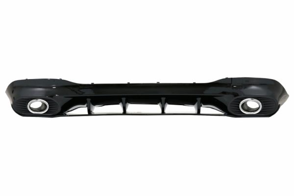 Πίσω Diffuser και Exhaust Tips Silver για Mercedes CLA X118 Shooting Brake C118 Coupe Sport Line (2019-up) CLA35 Design