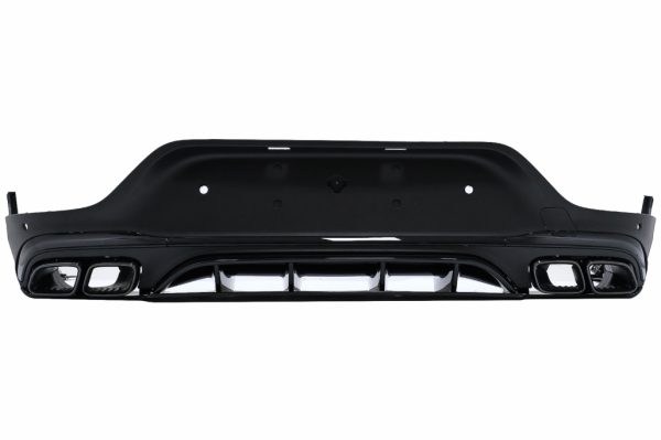 Πίσω Diffuser με Exhaust Black Muffler Tips για Mercedes GLC Coupe Facelift C253 (2020-up) GLC63 Design