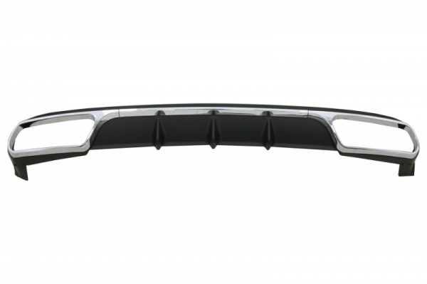 Πίσω Diffuser με Exhaust Muffler Tips Chrome για Mercedes E-Class W212 Facelift (2013-2016) μόνο Standard Bumper - Image 2