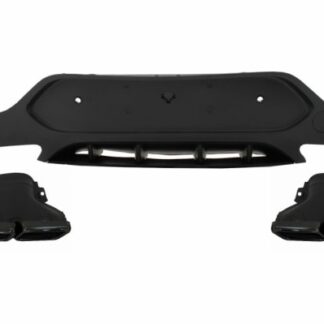 Πίσω Diffuser με Exhaust Muffler Tips για Mercedes GLC Coupe C253 Sport Line (2015-2019) GLC63 Design Black Tips