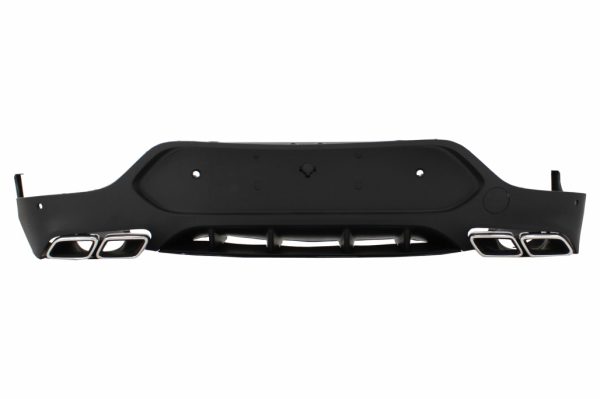 Πίσω Diffuser με Exhaust Muffler Tips για Mercedes GLC Coupe C253 Sport Line (2015-2019) GLC63 Design Silver Tips - Image 2