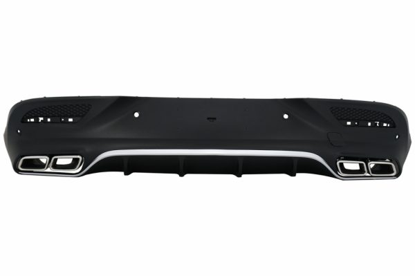 Πίσω Diffuser με Exhaust Muffler Tips για Mercedes GLE Coupe C292 Sport Line (2015-2019) Chrome Edition GLE63 Design