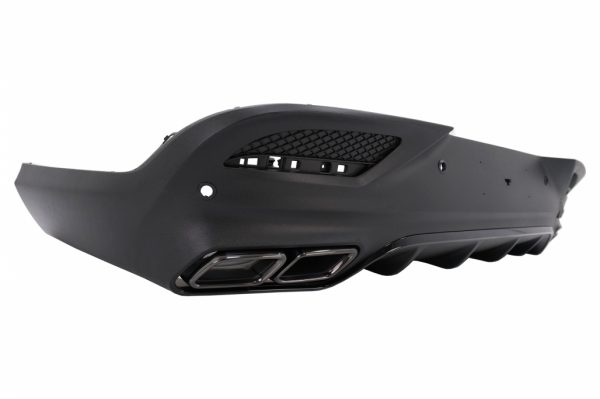 Πίσω Diffuser με Exhaust Muffler Tips για Mercedes GLE Coupe C292 Sport Line (2015-2019) Night Package GLE63 Design - Image 2